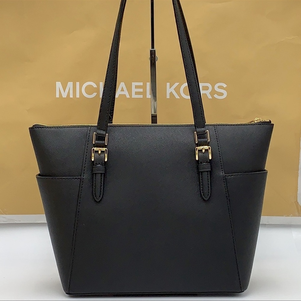 MICHAEL KORS Charlotte Large Leather Top-Zip Tote - Picture 4 of 16